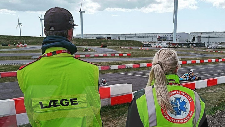 Health professional staff at motorsport events